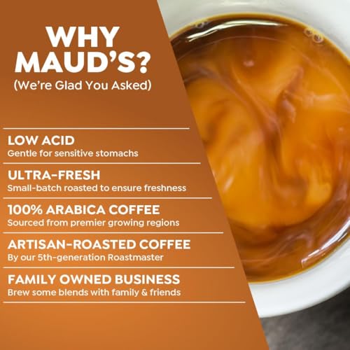 Image of Maud's Salted Caramel Flavored Coffee Pods, 50ct | Medium Roast Flavored Coffee in Single Serve Pods - Compatible with Keurig Coffee Makers