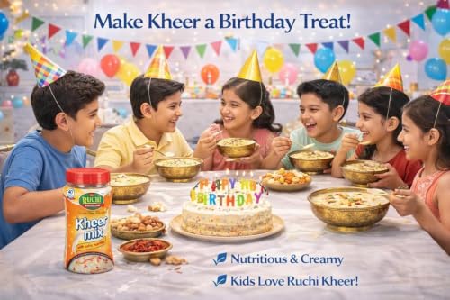Image of Ruchi Instant Kheer Mix | Sweet Dish Dessert Mix | Creamy Indian Rice Kheer (1800g(200g x 9))