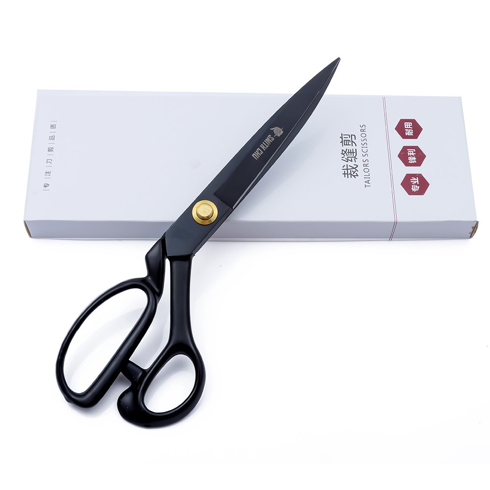 Smith Chu - Forbici per tessuti, per ricami, sartoria, cucito, artigianato, forbici da sartoria per cuoio, materie prime, per tappezzeria, tappeti, per sarti, studenti, scuola, ufficio, 25 cm