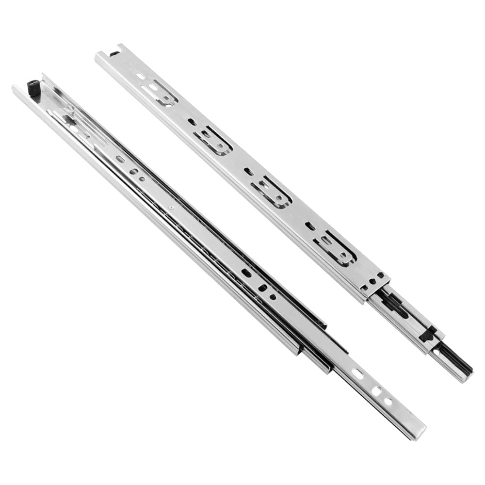 Glissière pour tiroir bloqué coulisse acier 17mm rail de réparation pour meuble bois