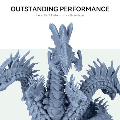 Image of ELEGOO Upgraded Standard 3D Printer Resin 2.0, High Precision, Low Odor, Higher Toughness, 405nm UV Curing Photopolymer Resin for Mars Saturn MSLA DLP LCD 3D Printing (Black 1000g)