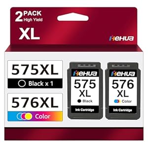 PG-575XL CL-576XL Printercartridges 575 XL 576 XL Compatibel voor Canon Printercartridges 575 576 voor Canon PIXMA TS3550i TS3551i TS3750i TS3751i TS3752i TR4750i TR4751i (1 Zwart, 1 Kleur)