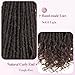 WIGER Clip In Dreadlock Ponytail Extensions Faux Locs Twisted Hairpiece for Black Women Ombre Brown Medium Length Coily Curly Ponytails Goddess Locs Wrap Around Synthetic Fake Pony Hair