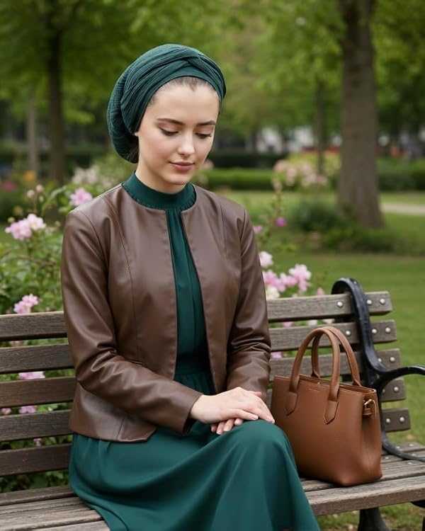 ERMANDINA Women’s Cotton Head Covering with Ties – 100% Cotton Hair Wrap, Tichel Style, Breathable Modest Headscarf SoftFit (Sage Green) by ERMANDINA - Used condition - US$25.50
