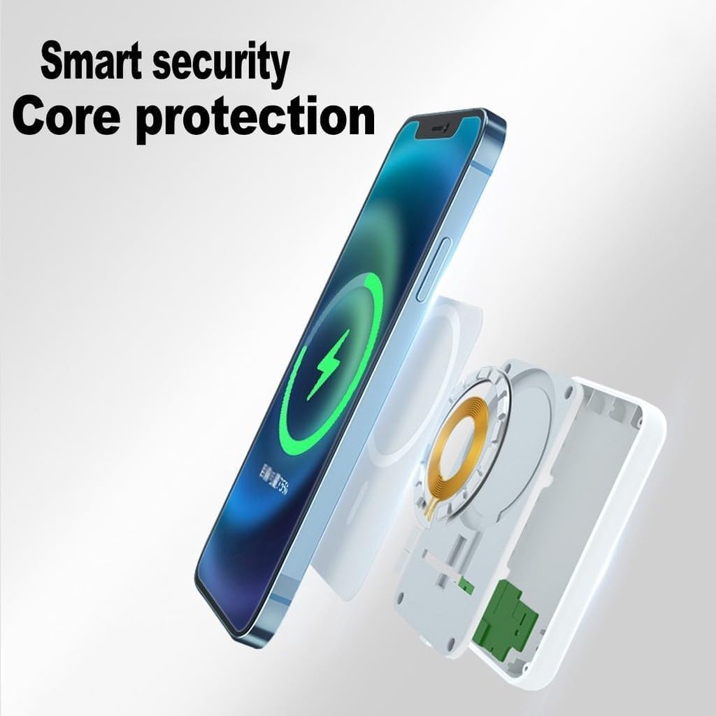 Power Bank Magnetico, Ultra Slim Powerbank Ricarica Rapida 20W PD con Cavo Integrato Caricatore