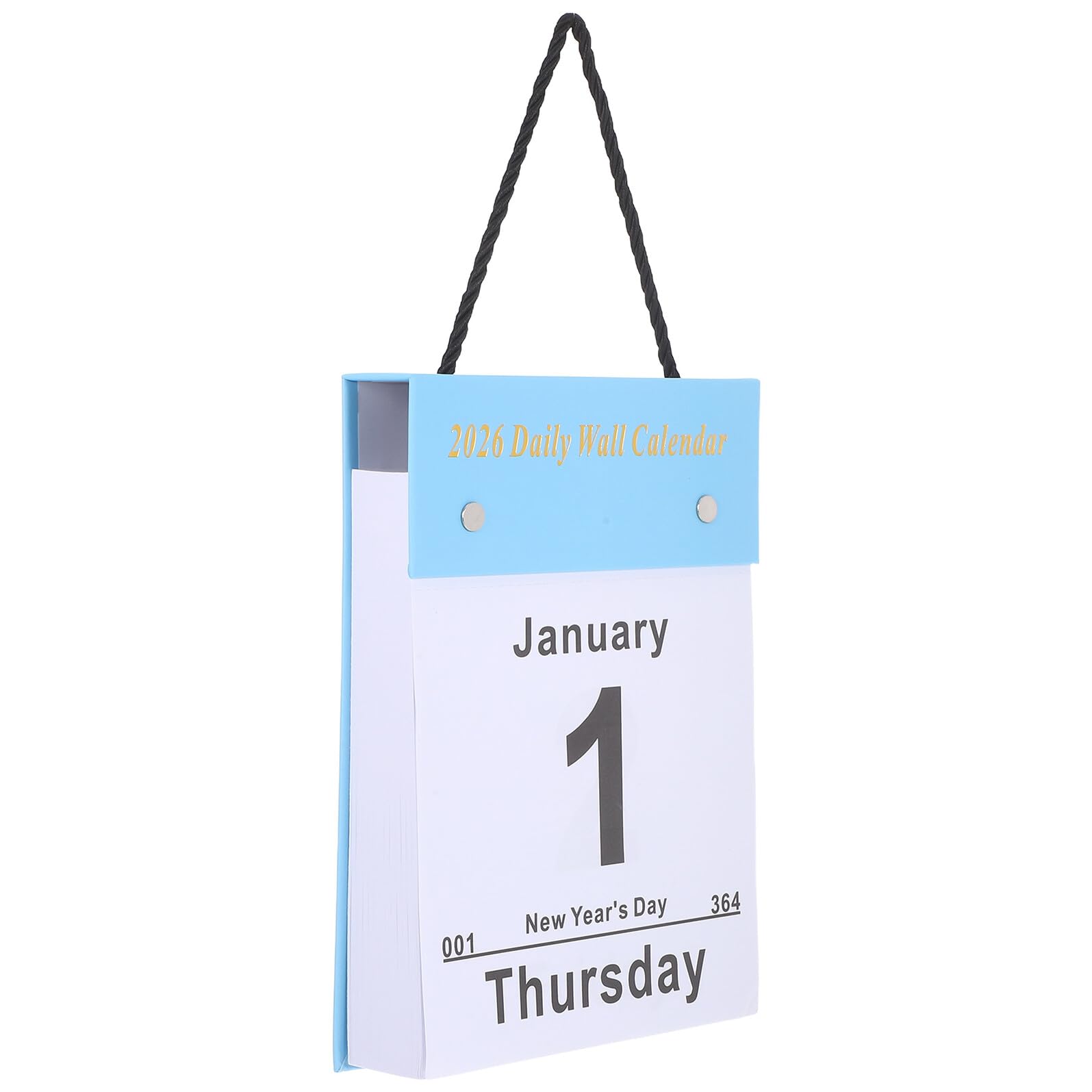 DOITOOL Calendario de Pared Diario Desprendible 2026 Diseño Moderno Azul Hojas Fáciles de Arrancar Letra Grande Calendario para Estudio Oficina y Organización Diaria