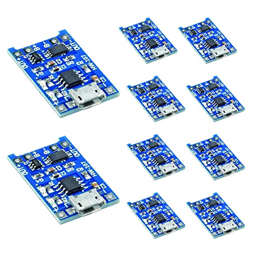 10 pièces Micro USB TP4056 5V 1A Chargeur Au Lithium Batterie Au Lithium Module de Carte de Charge Avec Module de Protection Cover