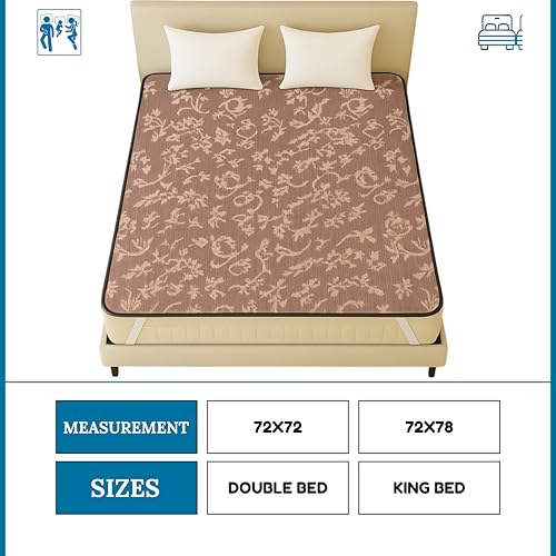 Image of PVC Waterproof Mattress Protector | 100% Waterproof Fitted Bed Cover | Soft, Breathable & Hypoallergenic | Protects Against Spills, Sweat, Dust & Stains | (Pink, 72 inchx72 inch)