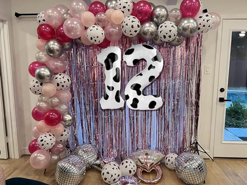 Cow Print Number 16 Balloon 40 inch, 16 Number Balloons, 16th Cow Farm Barnyard theme Birthday Decorations for Girls Boys Kids, 16 Year Old Party Supplies - 7