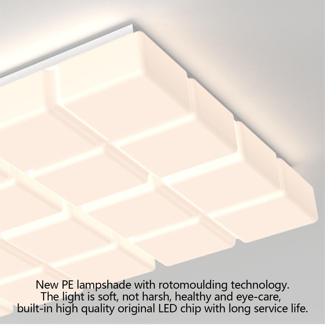 Luces de techo cuadradas modernas, luces LED simples de espectro completo, luces de sala de estar, luces del hogar, luces de estudio, luces de dormitorio, B1/B2