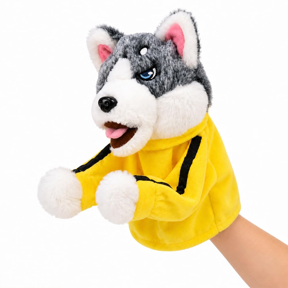 Plush Punching Hand Puppets Animal Boxing Stuffed Toys with Sound for Kids