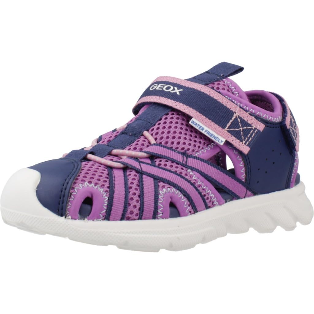 Geox J SANDAL AIRADYUM GI, Girls’ Sandal, Navy/Purple,