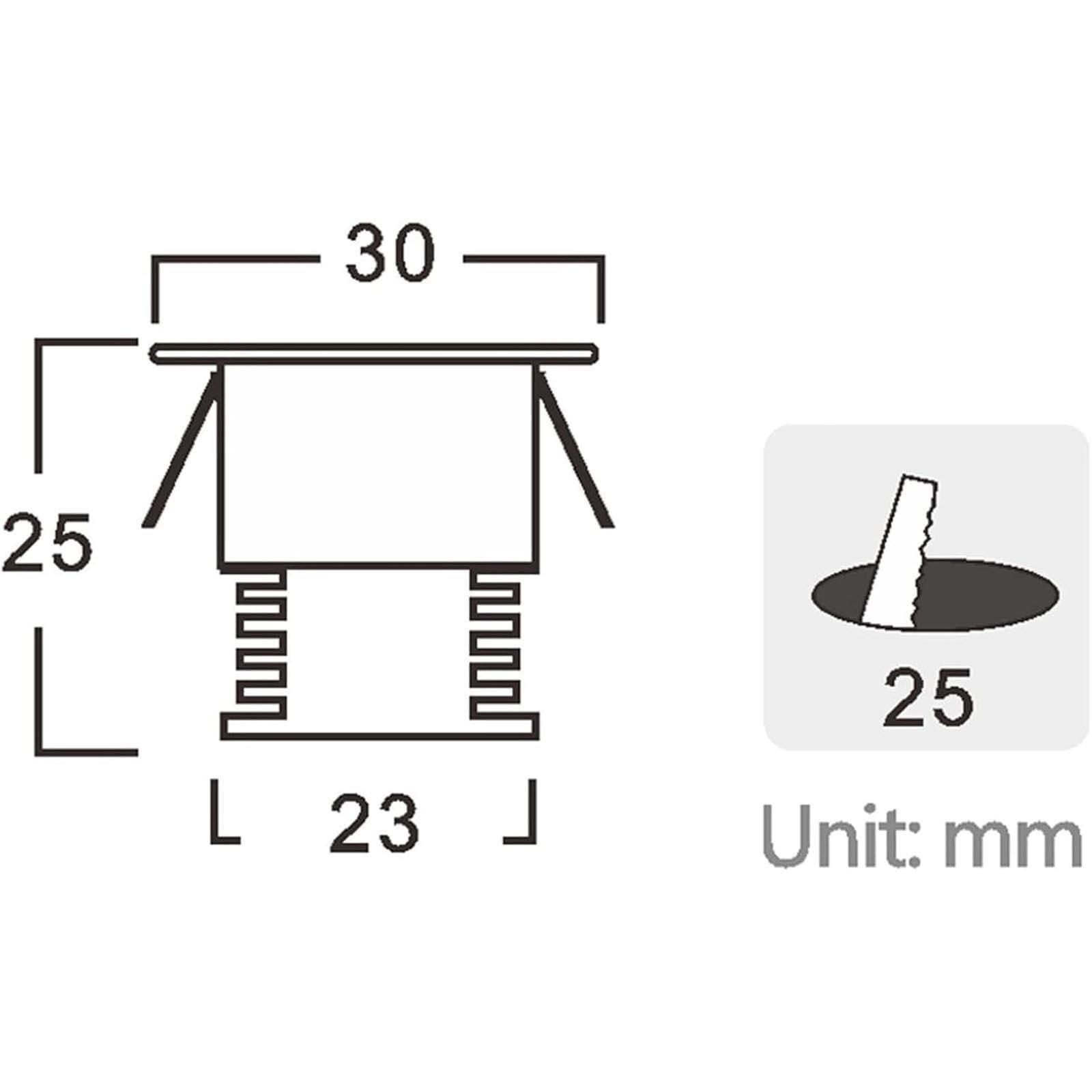 Set Da 6 Mini Faretti LED Da 12V 1W, Kit Di Illuminazione A Incasso (Diametro 25mm) Per Esterni E Soffitti, Faretto LED Impermeabile IP65, Per Giardino, Garage E Soffitta(Warm White,120 degrees)