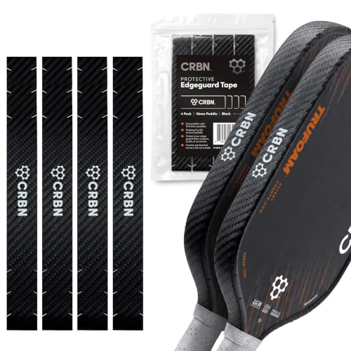 CRBN Pickleball, Edge Guard Tape, Black 16mm 4 Pack