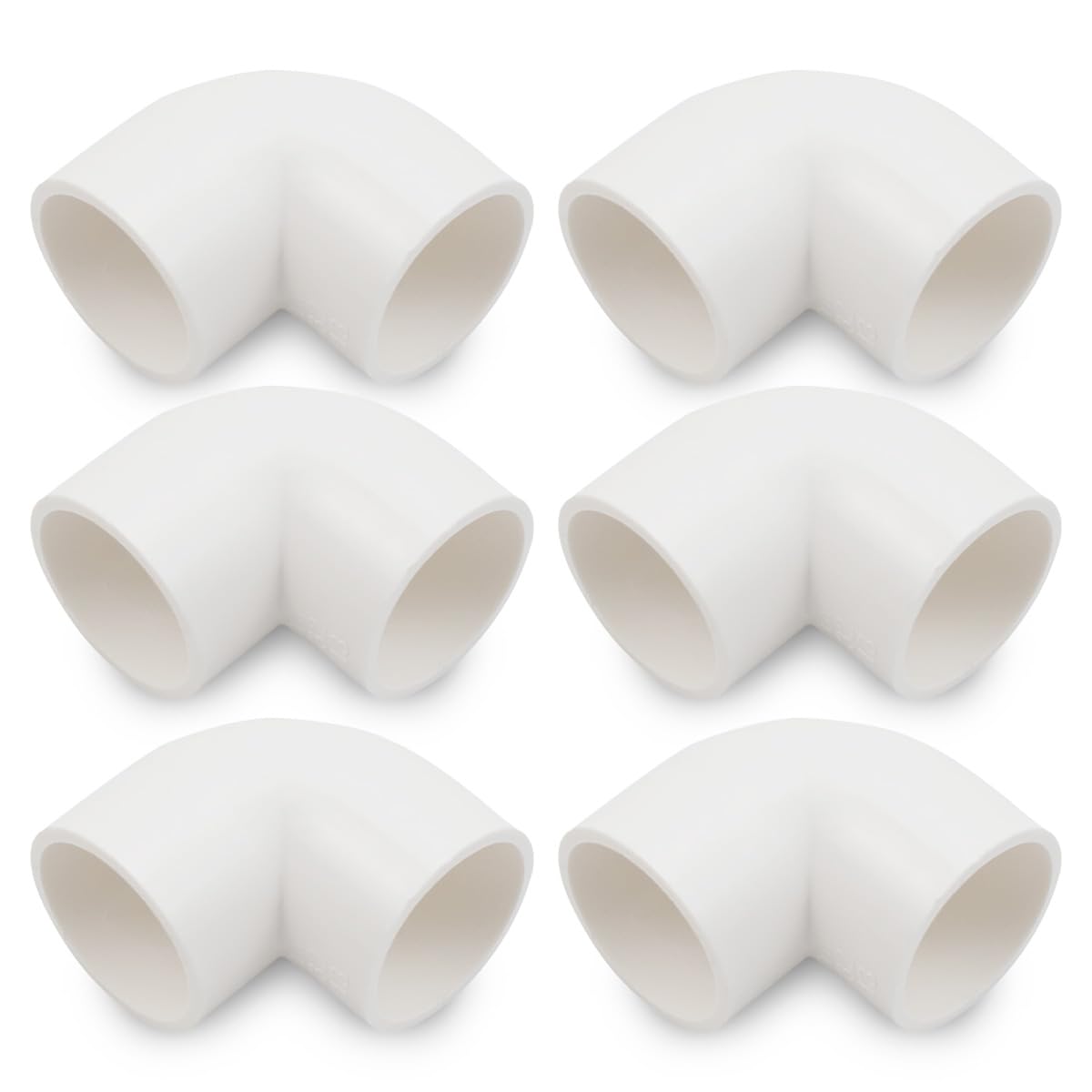 Photo 1 of Bwintech 6 Pcs 40MM (1-1/4") 90 Degree Elbow Slip Connector PVC-U Fitting Elbow Coupling Connector Garden Water Pipe Connection