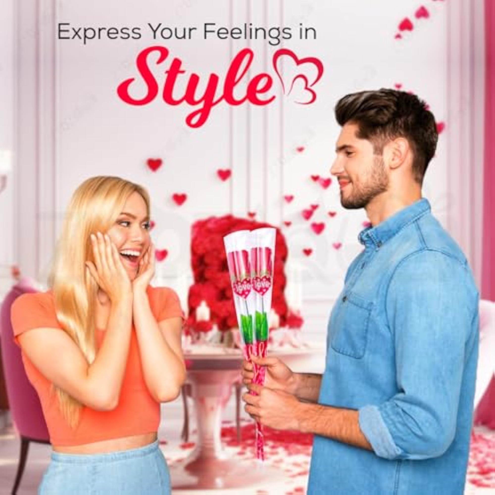 Artificial Red Rose Flowers, Roses for Gifts