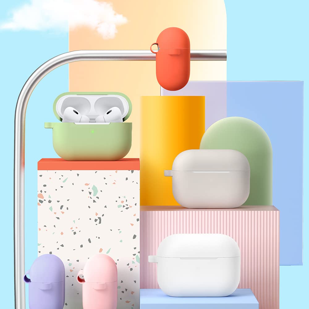[3 in 1] AirPods Pro 3 Silicone Case + Anti-Lost Carabiner + Dust Guard Metal Film, Protective Cover with Keychain for Apple AirPods Pro3 (2025) — view 2