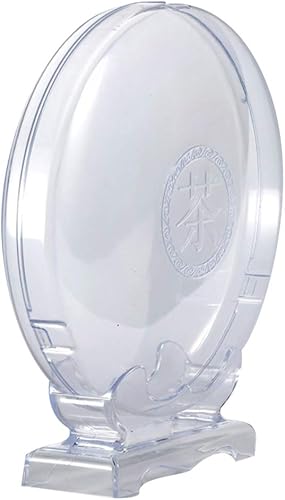 Hemoton Caja de almacenamiento transparente de la torta del té Puerh, recipiente de Gong Fu Puer, soporte de almacenamiento de platillo de té,