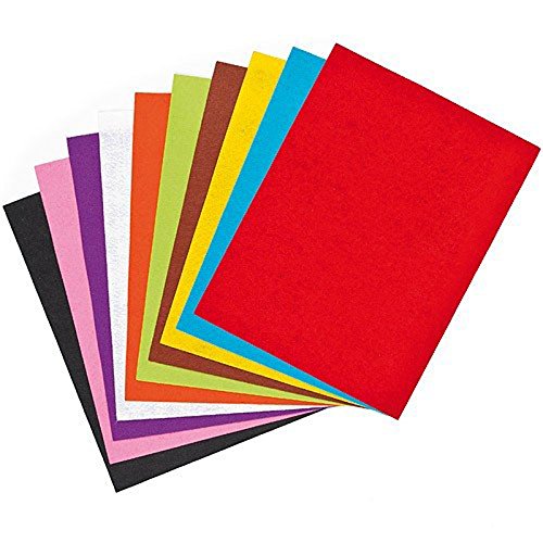 Image of Asian Hobby Crafts A4 Green Felt Fabric Sheets for Flower Making & DIY Craft Projects, Scrapbooking, Sewing Dolls, Embroidery & Patchwork, School Projects, Kids Art & Craft Supplies, Home Decorations - Set of 10 Pcs
