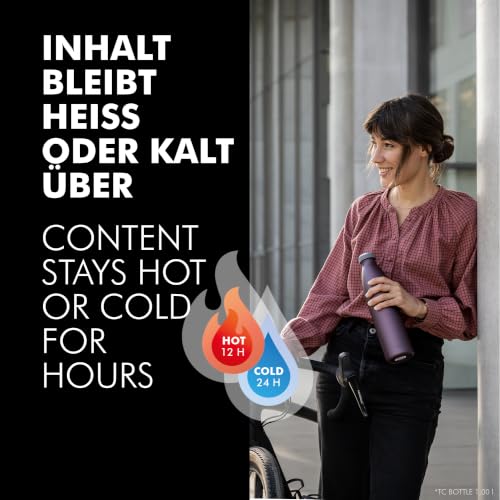 THERMOcafé TC BOTTLE Isolierflasche 0,75 l, 24h kalt, moss green mat – Ansicht 2