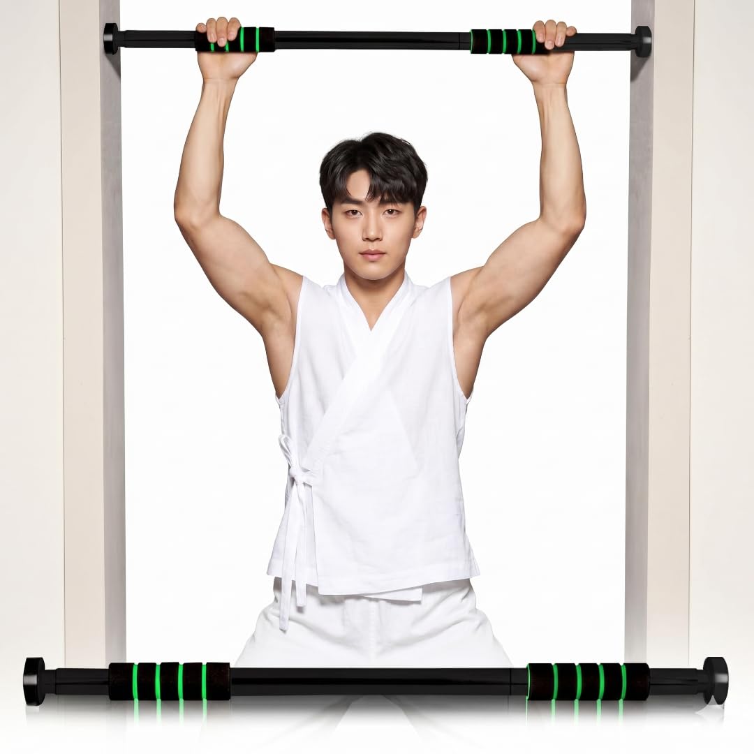 Pull-Up Bar for Home Workout | Non-Slip Carbon Steel Bar (Load Capacity: 100 Kg) 60-90 CM Pull-up Bar (Black)-image-38