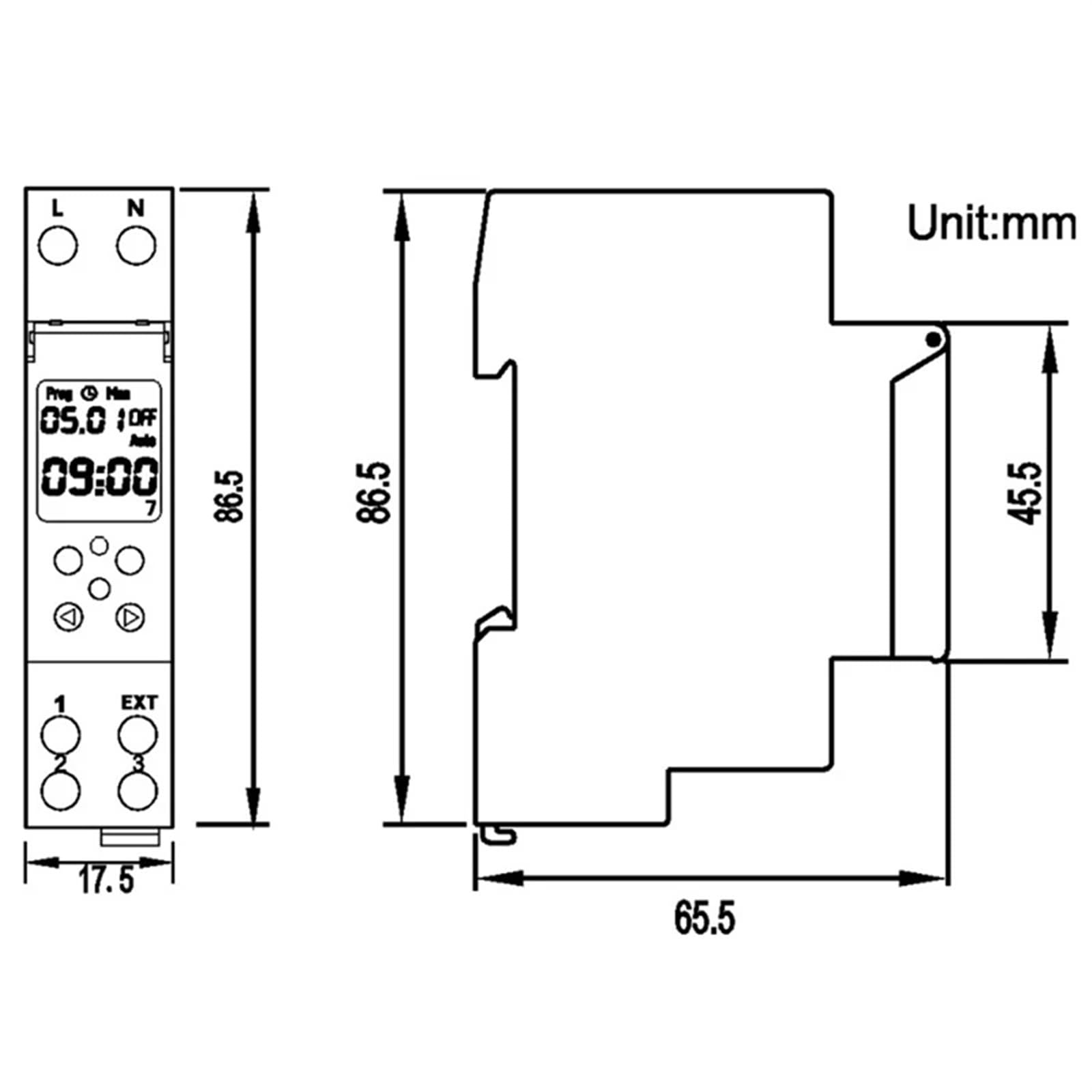 230 V, 220 V, 18 mm, szerokość tygodniowa, programowalny, cyfrowy timer, przełącznik, sterowanie czasem, przekaźnik, montaż na szynie DIN