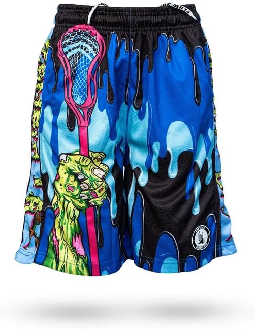 Flow Society Boys Zombie Lax Athletic Shorts Black - Lacrosse - Gym - Athletic Shorts