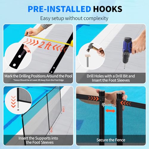 Cerca de seguridad removible para piscina 4ft x 108ft miniatura 6