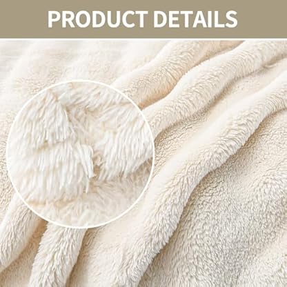 Bubble Decke - Weiß Kuscheldecke Kaninchen Flauschig,Dicke Und Warme Sofadecke Für Den Winter, Kunstfelldecke,Wohn- & Kuscheldecken,Plüsch Blanket Für Couch Und Bett,Sofaüberwurf Decke – Bild 4