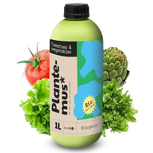 PLANTEMUS Fertilizante BIOrganic para Tomates y Verduras, Cosechas Abundantes Tomates, Frutas, Fresas, Cítricos y Olivos, Abono Líquido de Nutrición Completa, 1 L