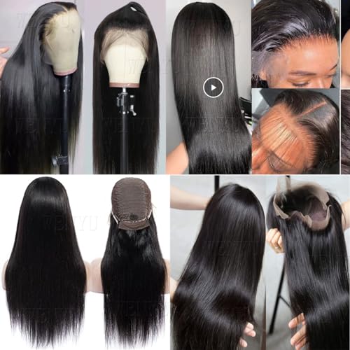 26 inch Straight Lace Front Wigs Human Hair Wig Pre Plucked 13x4 Straight Human Hair Wigs For Black Women Human Hair Wig Straight Frontal Wigs Human Hair Lace Front Wigs - Image 3