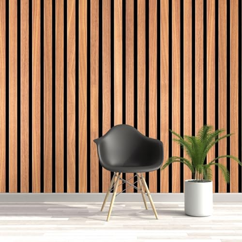 Image of DWELLSINDIA Wooden Wallpaper for Walls | Vertical Wood Wall Stickers for Wall Decor | Self Adhersive Wall Paper for Home Kitchen Living Room and Bedroom | 41 Cm X 244 Cm | Brown
