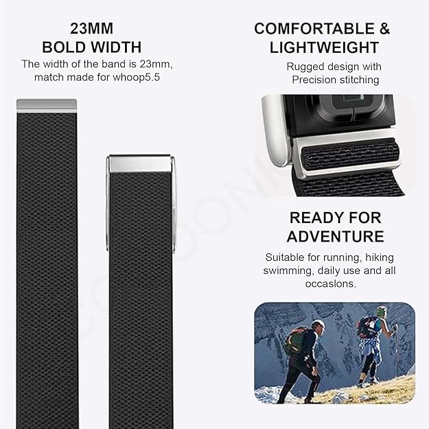 Image of Soft Nylon Sport Strap Breathable, Durable Strap Compatible with Whooop 5.0, One & Peak