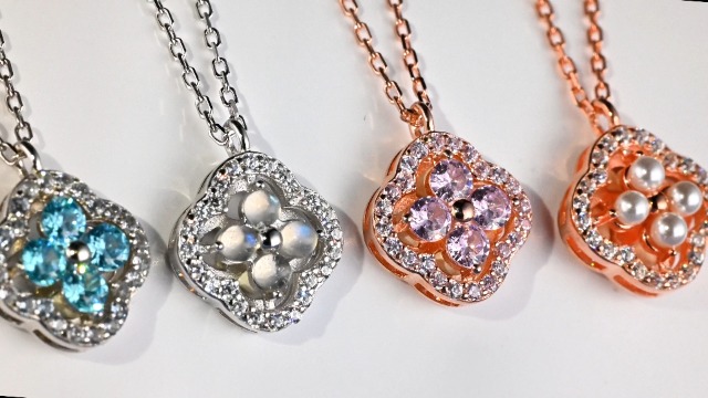 Amazon | [Free bird] アメジストネックレス レデイース 4つ葉