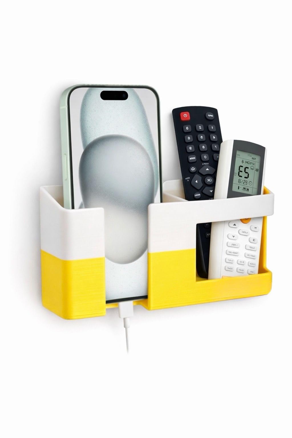 Wall Mounted Dual Mobile Phone Holder. (Yellow)-picture-25