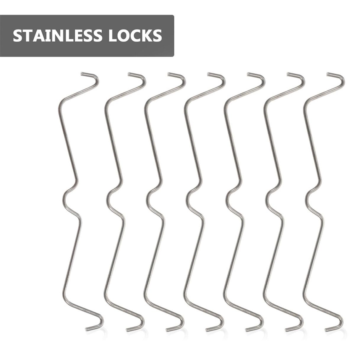 MUCKLILY Pegboard Hooks Peg Locks 60pcs Stainless Steel Hooks for Garage Accessories