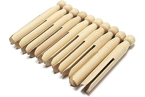 AKOAK Round Wooden Clothespins for Crafting and Decor