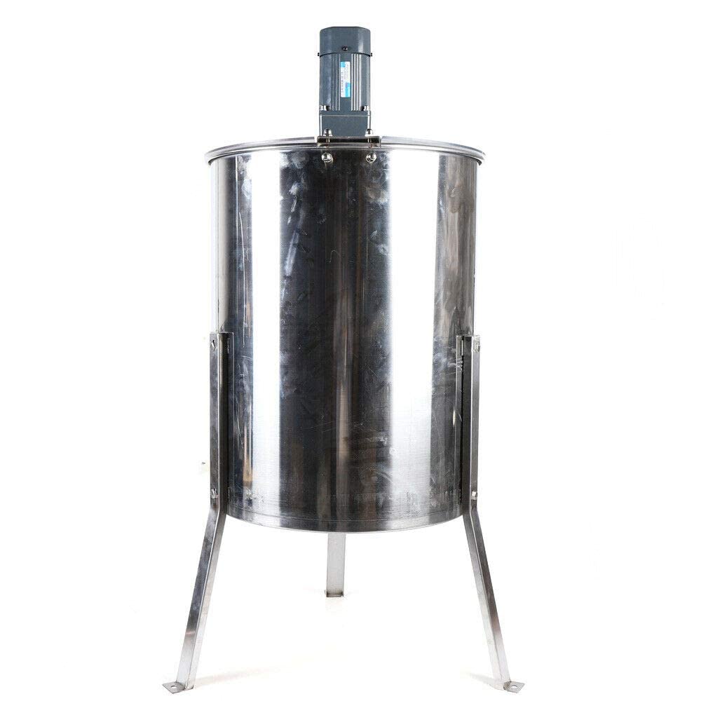 Extracteur de miel électrique à 4 cadres avec couverture en verre pour apiculteur et éleveur d'abeilles, accessoire pour apiculteur amateur 26 x 42 cm, hauteur du tambour : 61 cm, avec pieds : 81 cm |