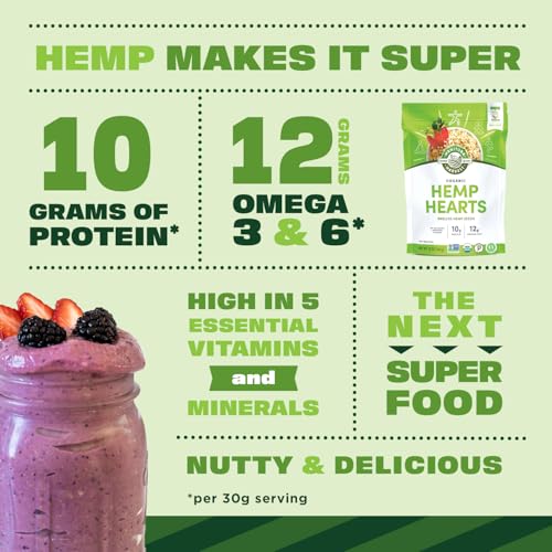 Image of Manitoba Harvest Organic Hemp Seeds, 5 lb, 10g Plant Based Protein and 12g Omega 3 & 6 per Srv, smoothies, yogurt & salad, Non-GMO, Vegan, Keto, Paleo, Gluten Free