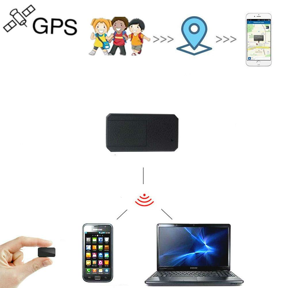 Winnes - Mini localizzatore GPS TK901, mini localizzatore GPS in tempo reale con applicazione per iOS e Android, anti-smarrimento, per portafogli, documenti, borse per bambini