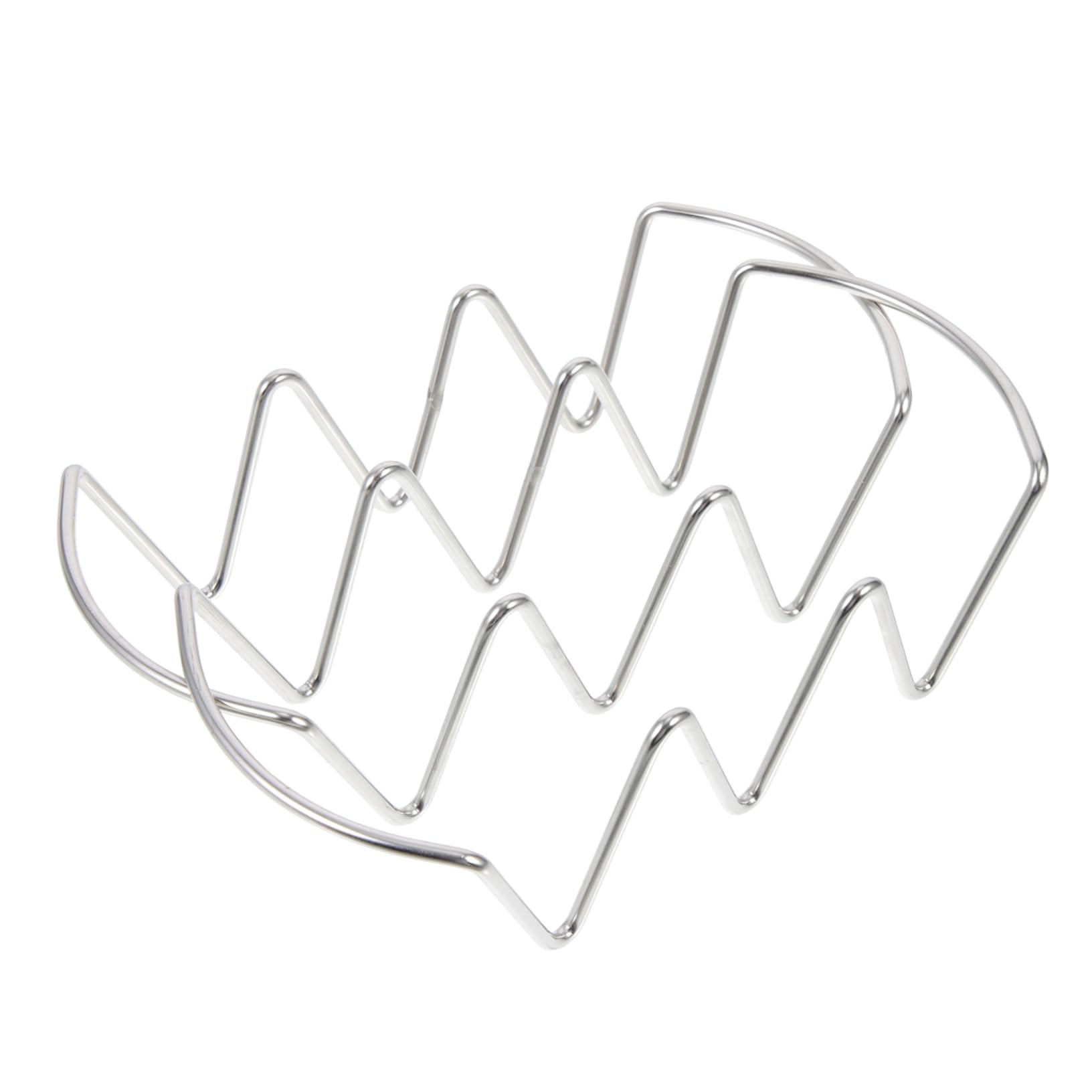 Unomor 2Pcs Stainless Steel Taco Rack Wave Shaped Taco Holder for Fried Food Cooling and Serving Fits Standard Plates for Chicken and Homemade Tacos