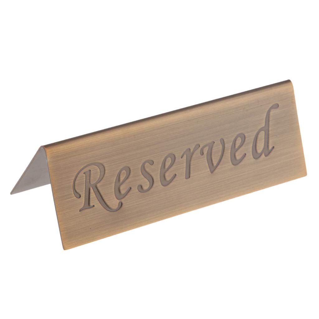 8 Placas de Acero Inoxidable para Reserva de Mesa en Restaurante