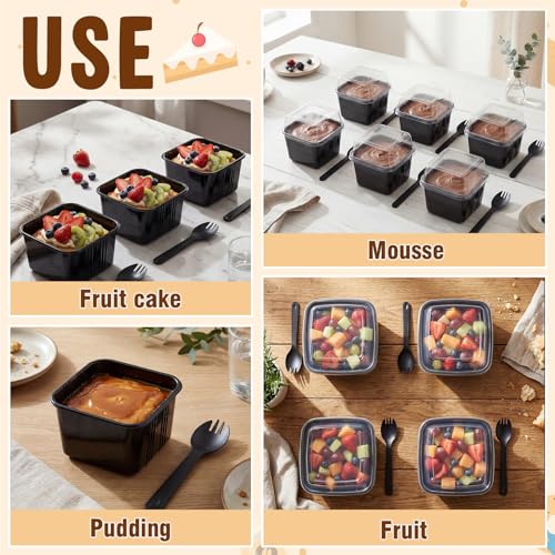 Save 28% on LemonRoad 25-Pack 8oz Dessert Cups with Lids & Spoons