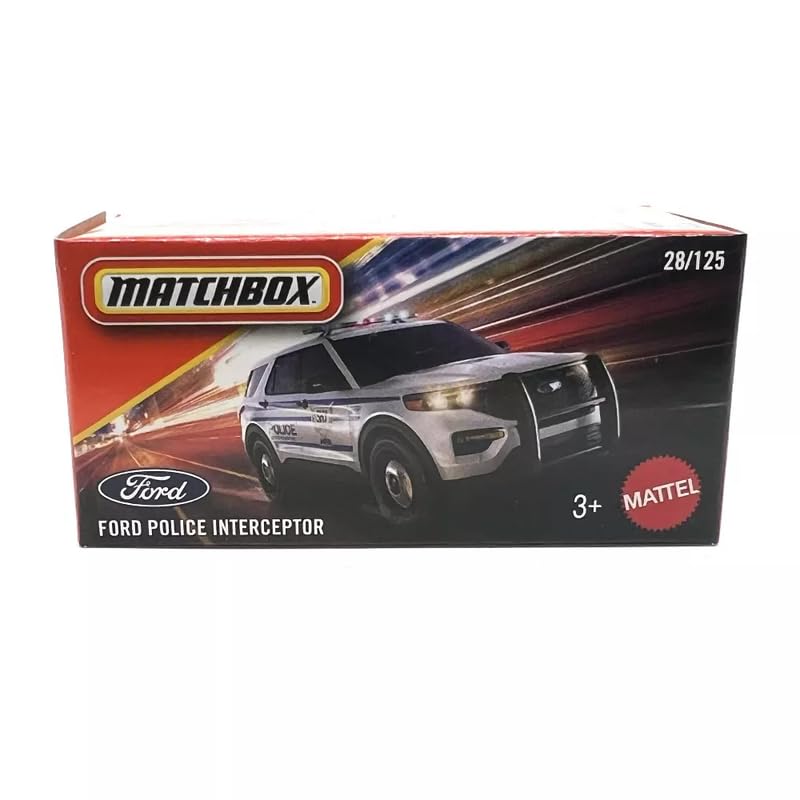 Image of Hot Wheels 2025 Match Box Ford Police Interceptor for 3 Years & Above 28 /125 (Grey)
