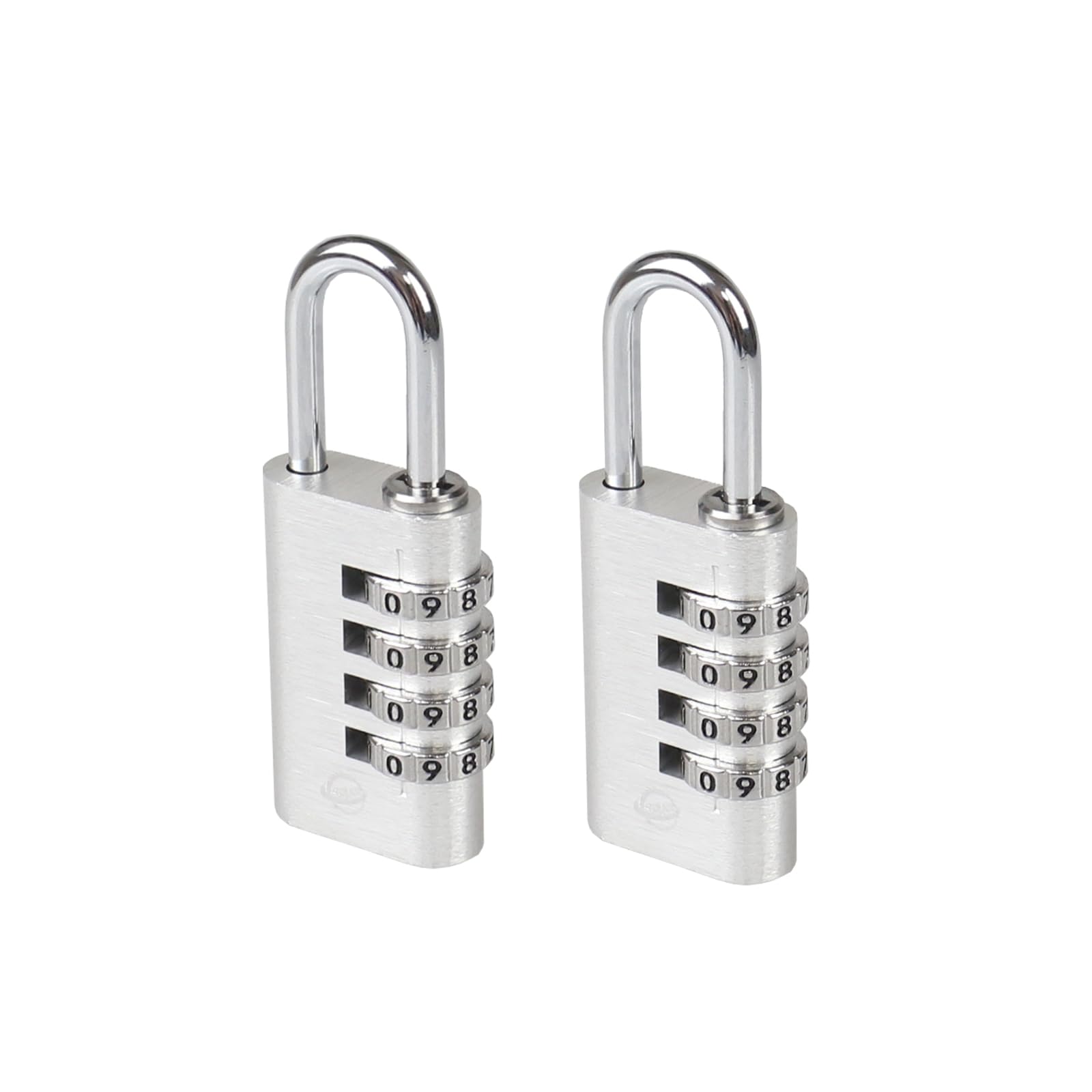 Combination Lock,4 Digit Gym Combination Padlock for School Lockers,Toolbox,Fence Gatev,Employee Locker(Silver 2-Pack)