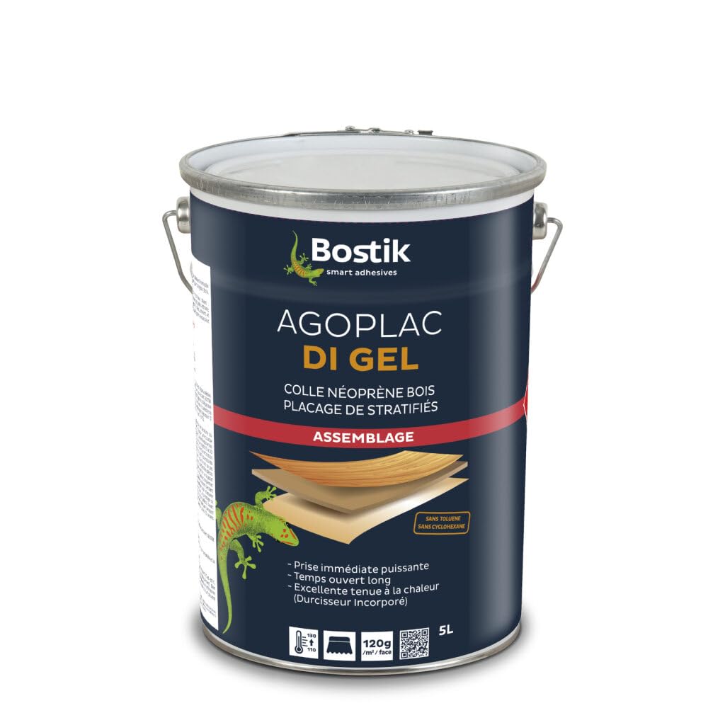 Bostik Colle Agoplac en Gel Bidon 5 L Ambré