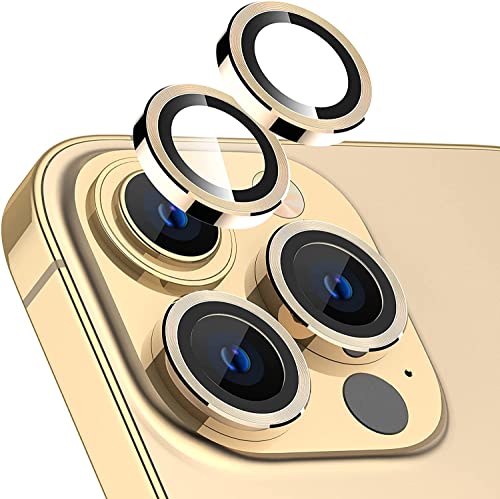Image of Compatible for I Phone 13 pro Camera Lens ring camera Protector Camera lens ring protector for i phone 13 pro gold