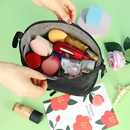 Joindo Travel Makeup Bag, Double Layer Cosmetic Bag, Large Makeup Brush Bag, Portable Toiletry Bag, Waterproof Compartment Makeup Organizer Bag For Women Girls Men (Black) #TOP3