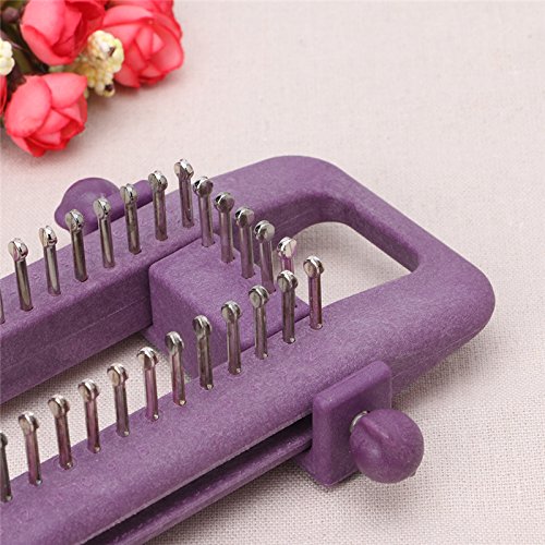 Telares De Tejer,Kit De Tejer Telar Herramientas de costura Kit de telar de calcetines ajustables Punto de punto Sombrero Sombrero Bricolaje Herramienta de artesanía de mano Punto de plástico Accesori