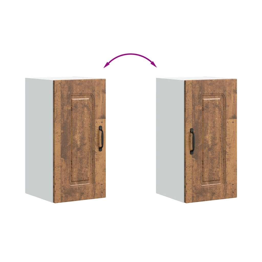 Küchen-Hängeschrank Kalmar Altholz-Optik Holzwerkstoff 30x31x60 cm mit Stauraum und Tür, belastbar bis 50 kg, vielseitig für Küche, Esszimmer, Vorratsschrank, Organizer und Aufbewahrung